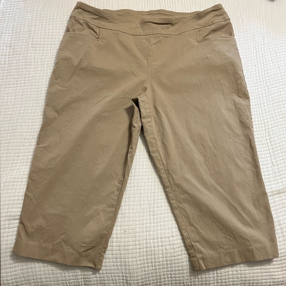 Terra & Sky Tan Capri Pants